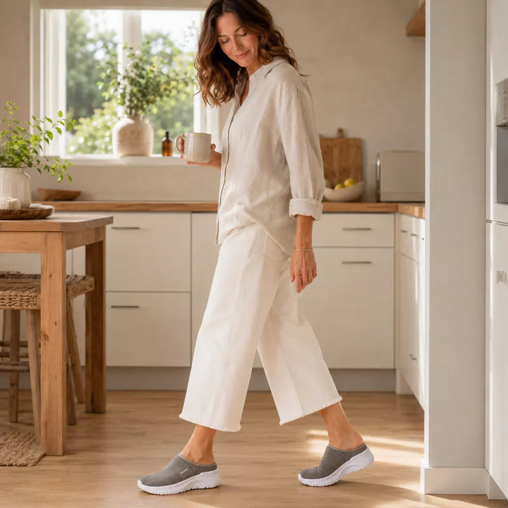 Stride &amp; Soft – Dam skor slip-on på plattform z siateczki, andningsbara, antypoślizgowe