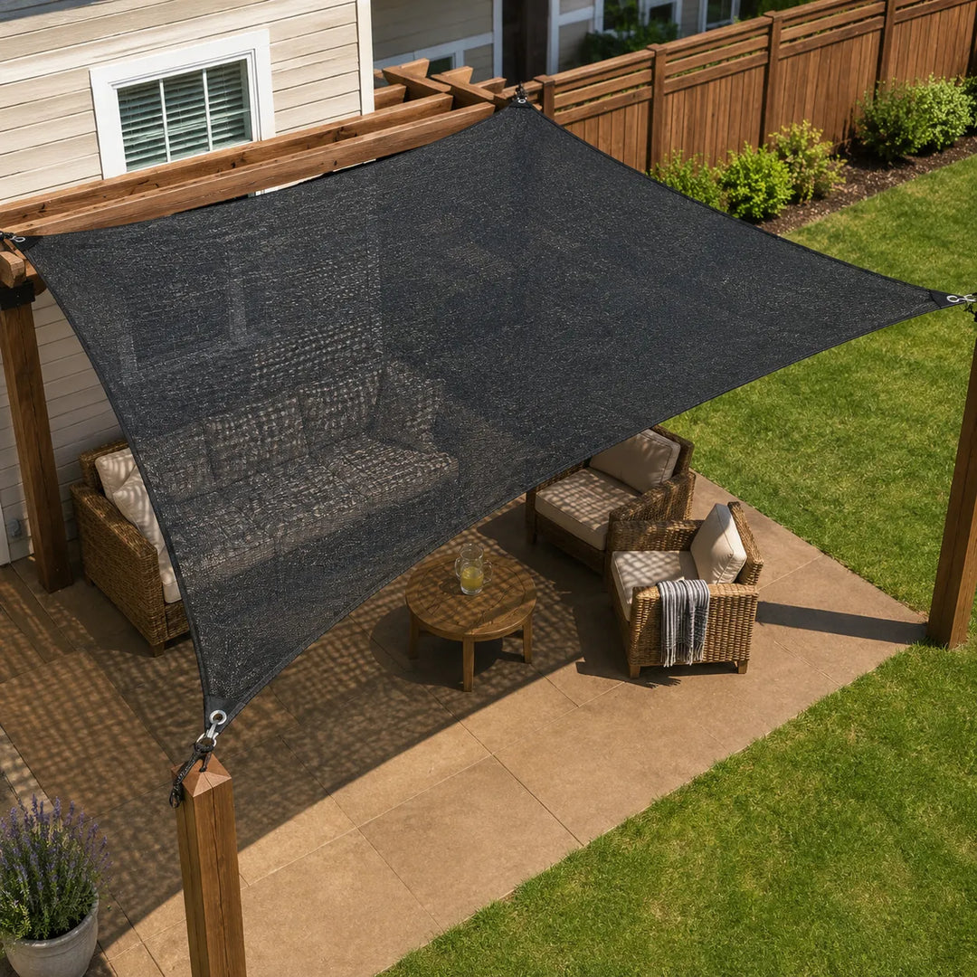 Shadehaven – HDPE Żagiel przeciwsłoneczny för ogrodu, siatka blokująca UV dla patio, podwórka i pergoli