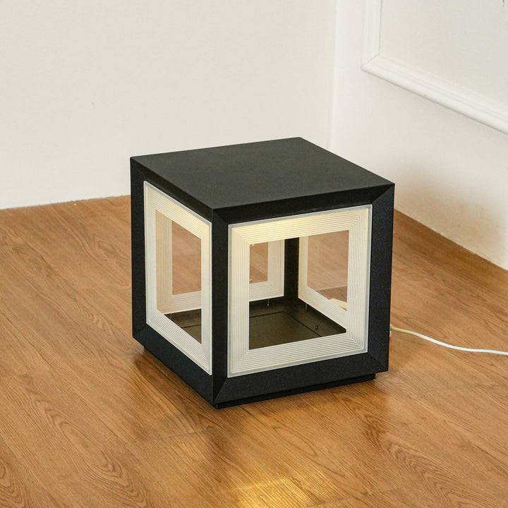 Ljus Kub Utomhus Postlampa