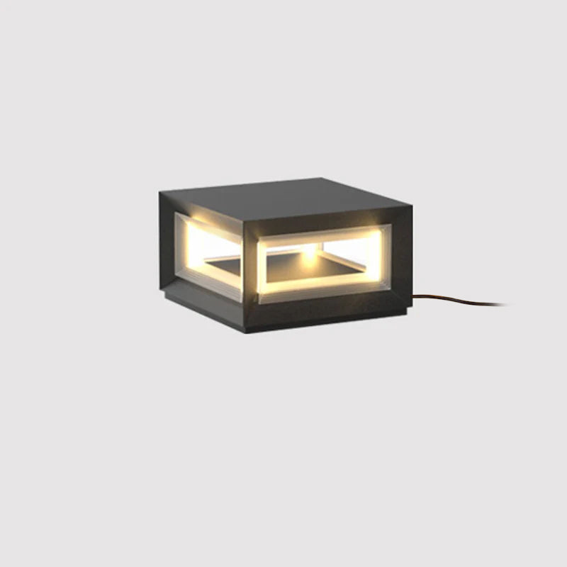 Ljus Kub Utomhus Postlampa