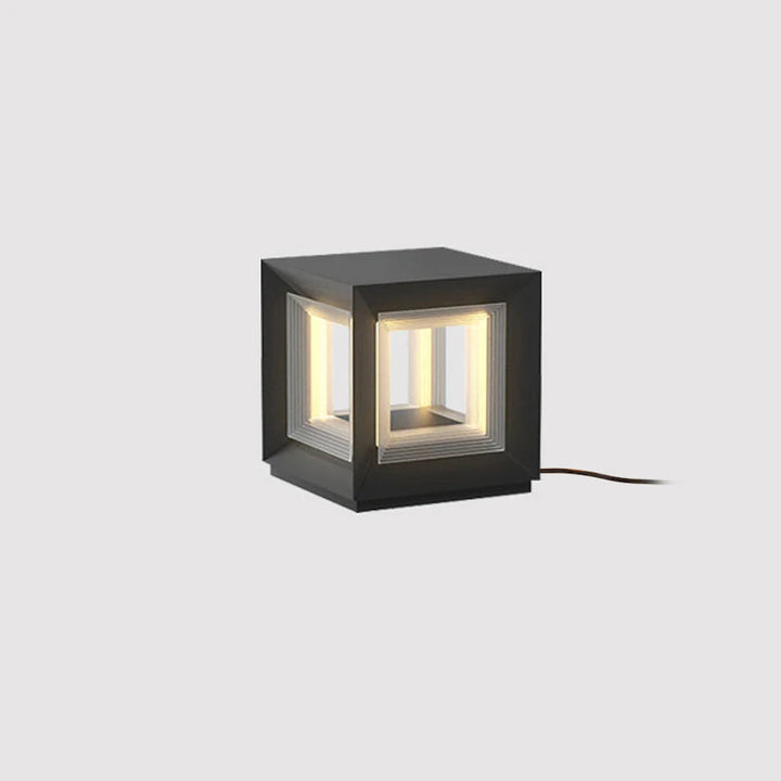 Ljus Kub Utomhus Postlampa