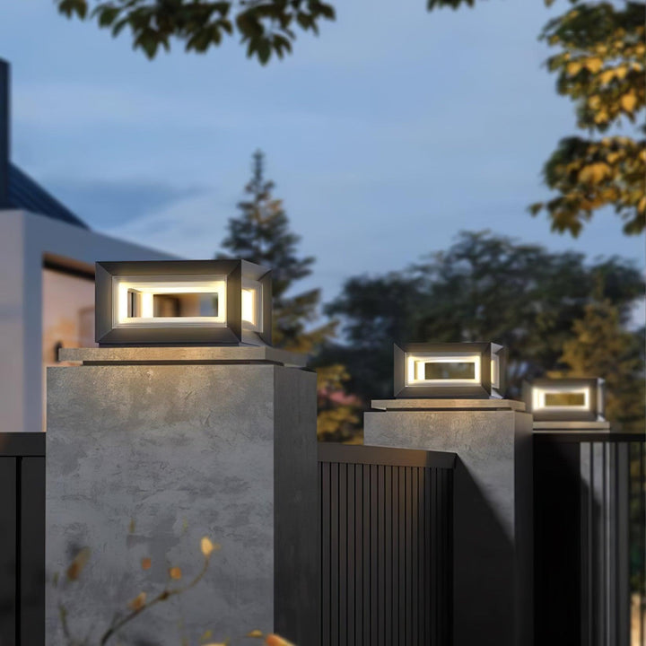 Ljus Kub Utomhus Postlampa