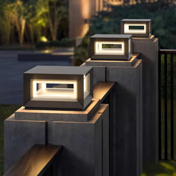 Ljus Kub Utomhus Postlampa