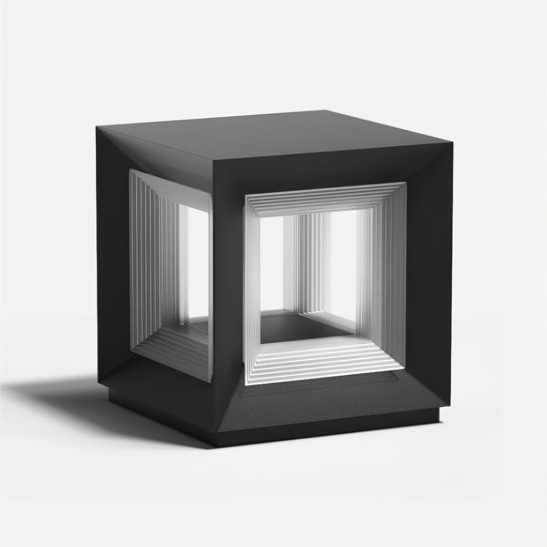 Ljus Kub Utomhus Postlampa