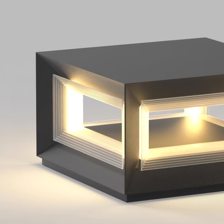 Ljus Kub Utomhus Postlampa
