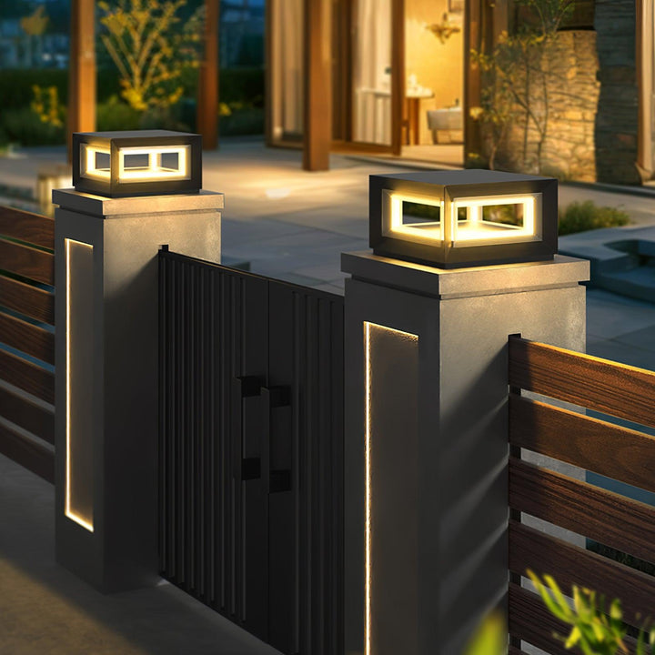 Ljus Kub Utomhus Postlampa