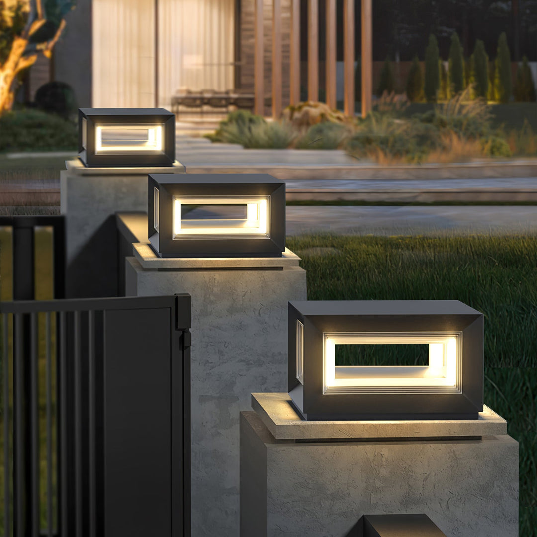 Ljus Kub Utomhus Postlampa