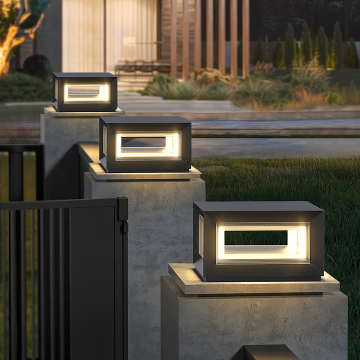 Ljus Kub Utomhus Postlampa