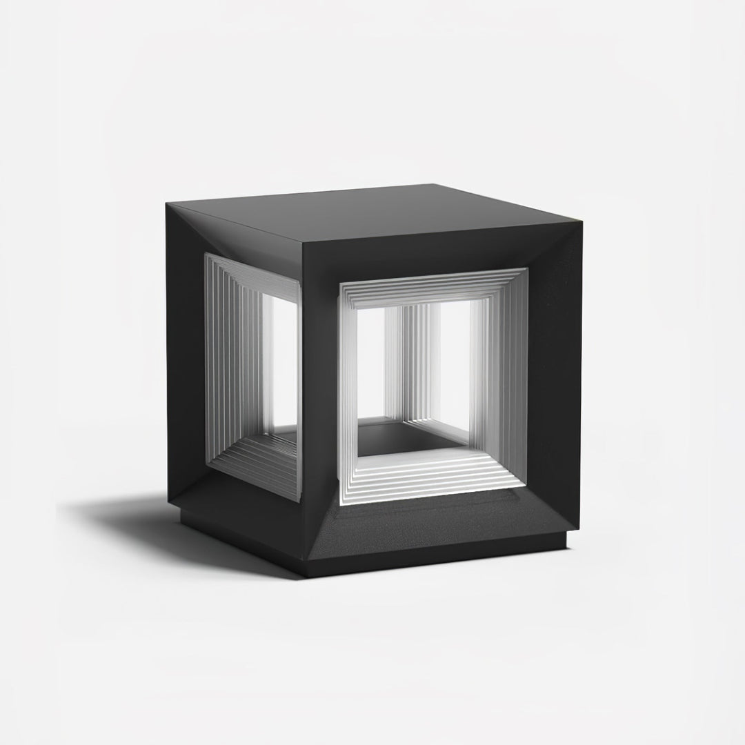 Ljus Kub Utomhus Postlampa