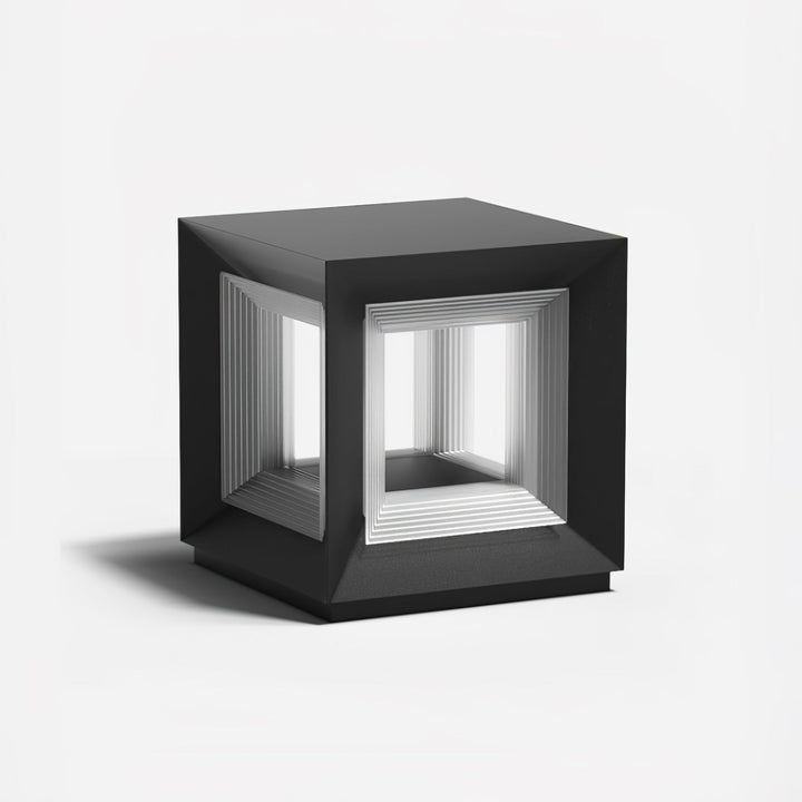 Ljus Kub Utomhus Postlampa