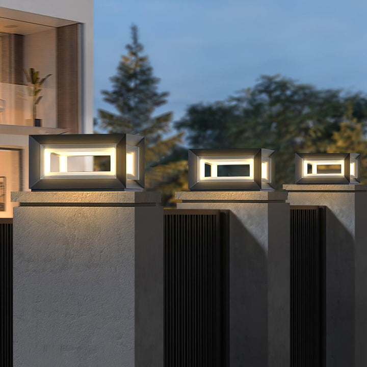 Ljus Kub Utomhus Postlampa