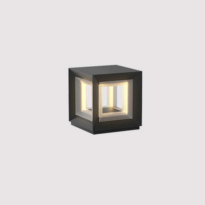 Ljus Kub Utomhus Postlampa