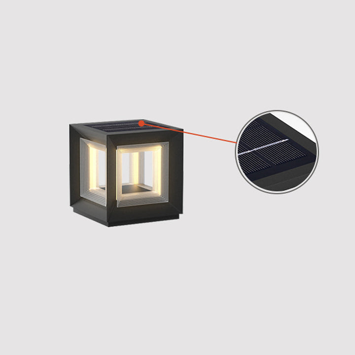 Ljus Kub Utomhus Postlampa