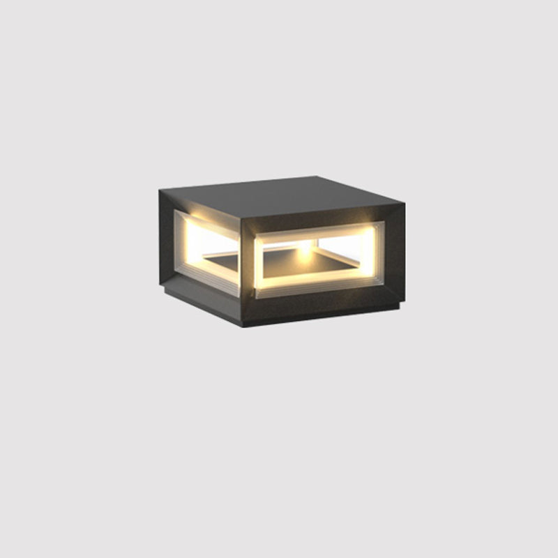 Ljus Kub Utomhus Postlampa