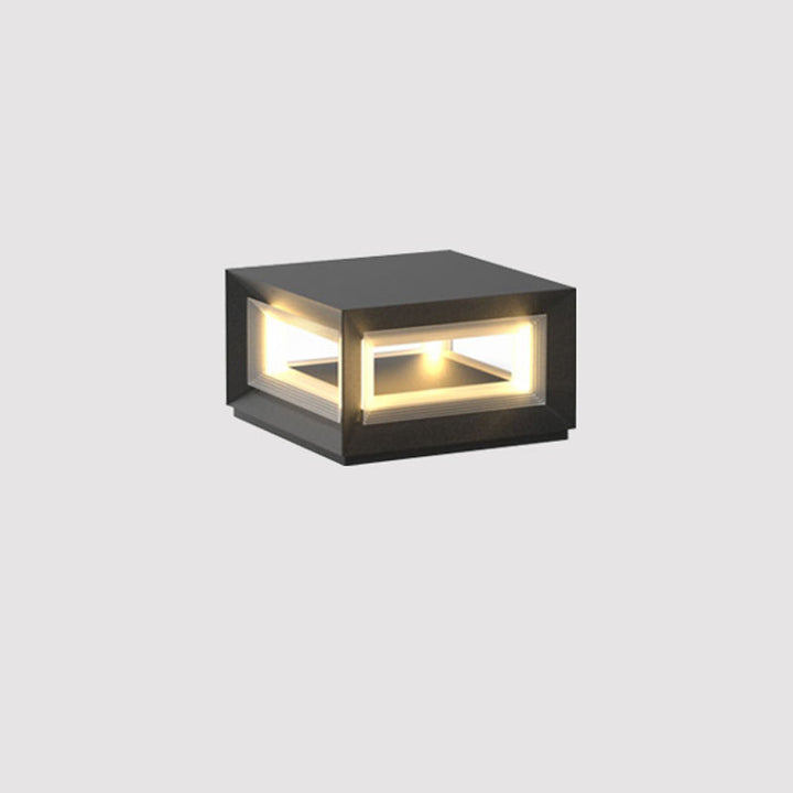 Ljus Kub Utomhus Postlampa