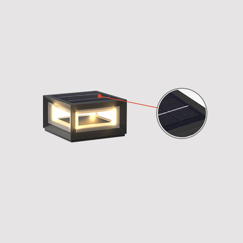 Ljus Kub Utomhus Postlampa