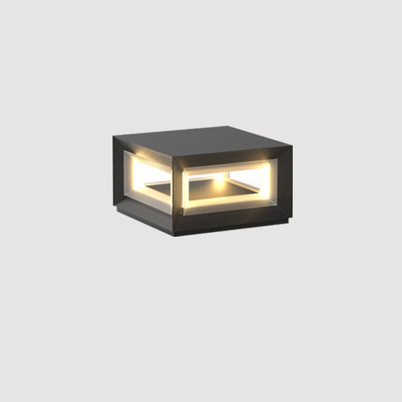 Ljus Kub Utomhus Postlampa