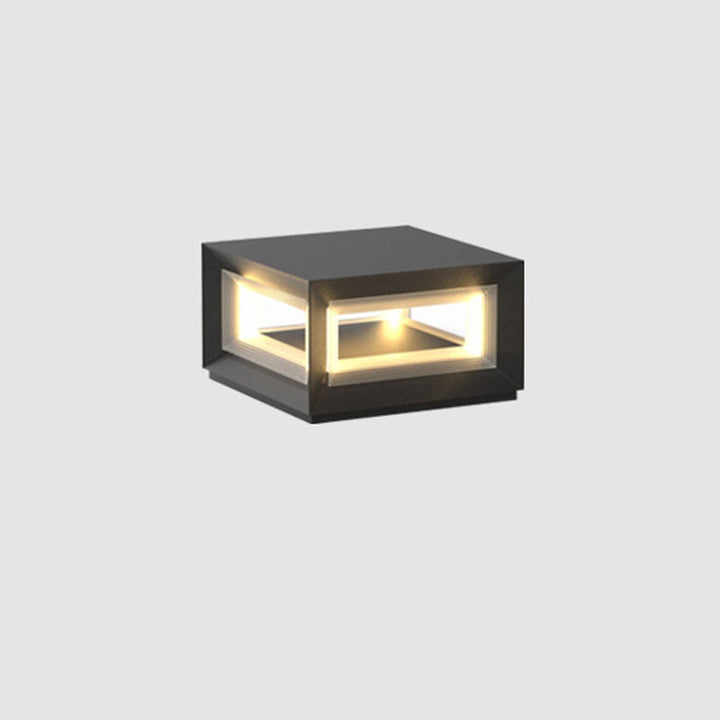 Ljus Kub Utomhus Postlampa