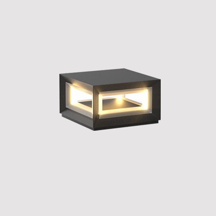 Ljus Kub Utomhus Postlampa