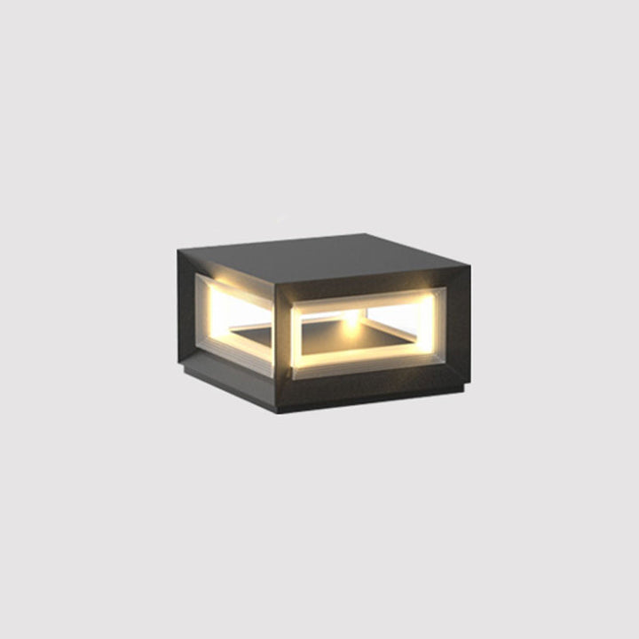 Ljus Kub Utomhus Postlampa