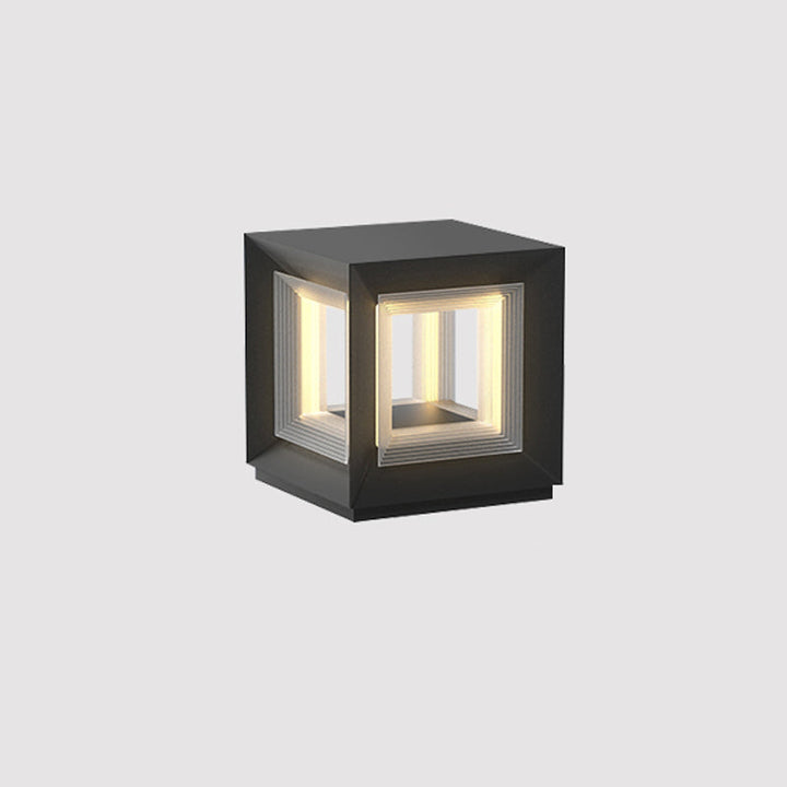 Ljus Kub Utomhus Postlampa