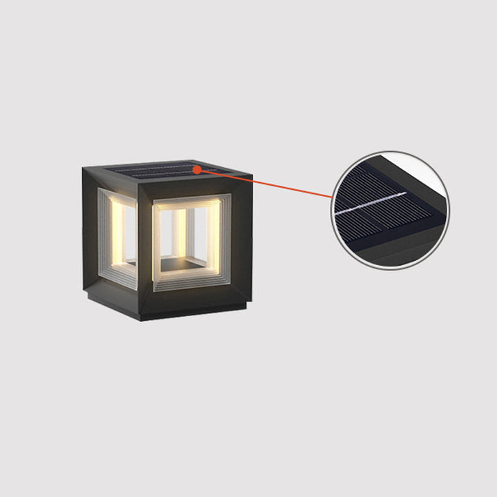 Ljus Kub Utomhus Postlampa
