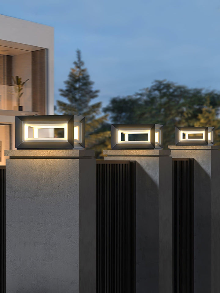Ljus Kub Utomhus Postlampa