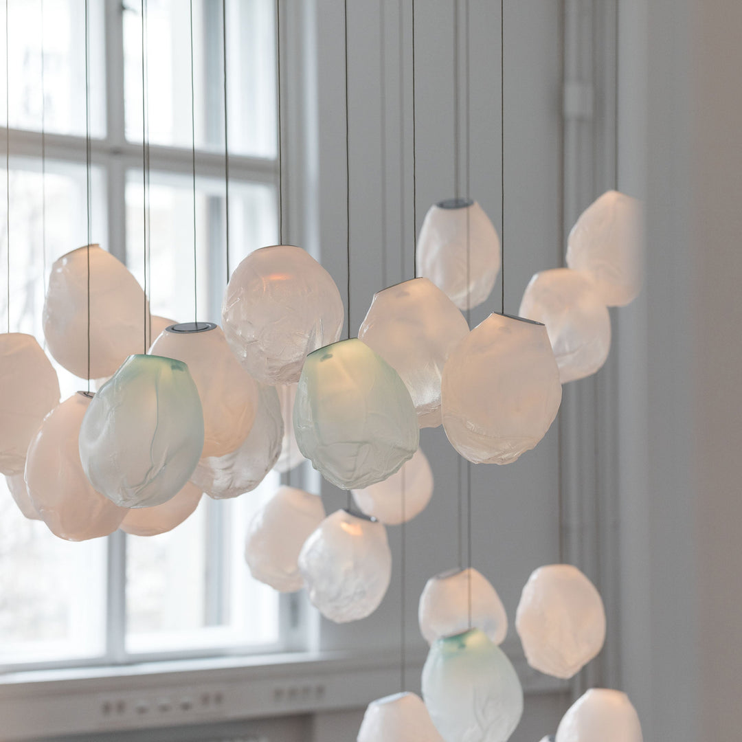 Flytande Glas Sten Hängande Lampa