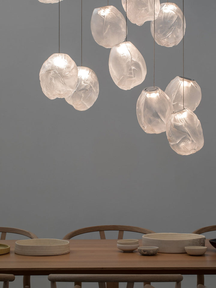 Flytande Glas Sten Hängande Lampa