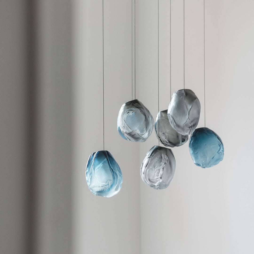 Flytande Glas Sten Hängande Lampa