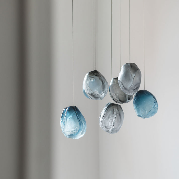 Flytande Glas Sten Hängande Lampa