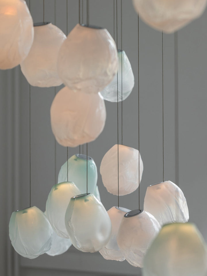 Flytande Glas Sten Hängande Lampa