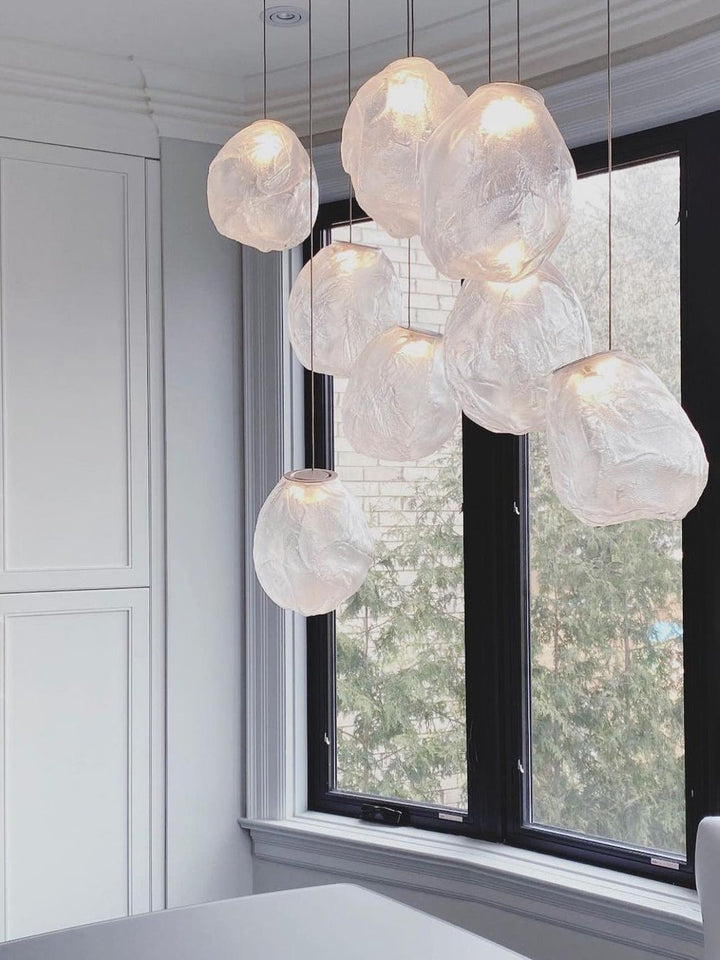 Flytande Glas Sten Hängande Lampa
