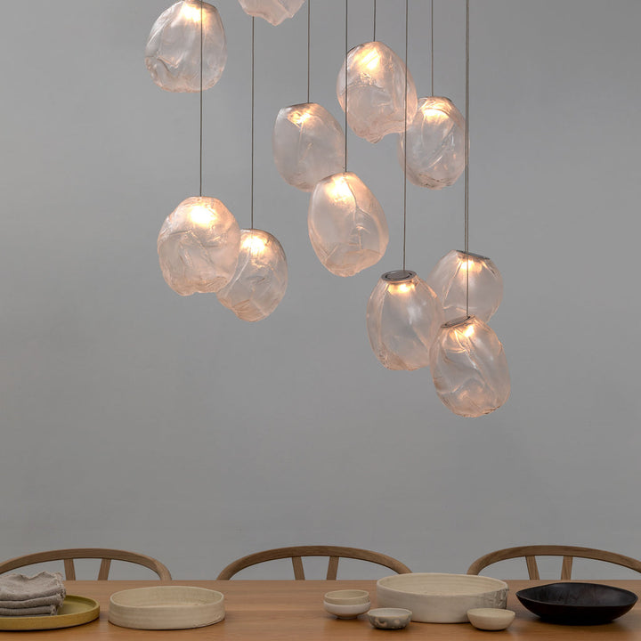 Flytande Glas Sten Hängande Lampa