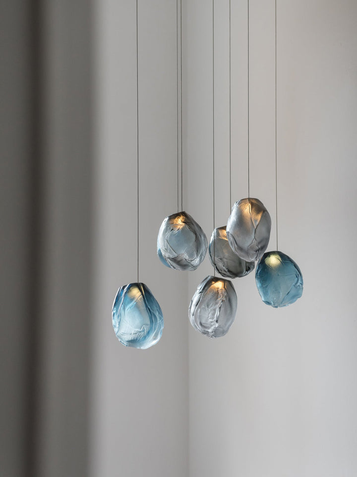 Flytande Glas Sten Hängande Lampa