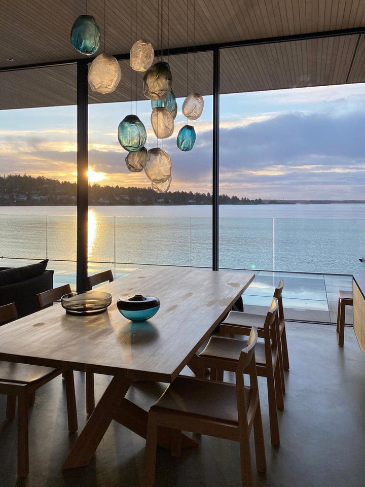 Flytande Glas Sten Hängande Lampa