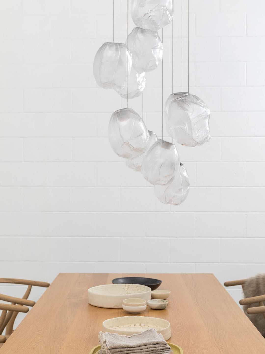 Flytande Glas Sten Hängande Lampa
