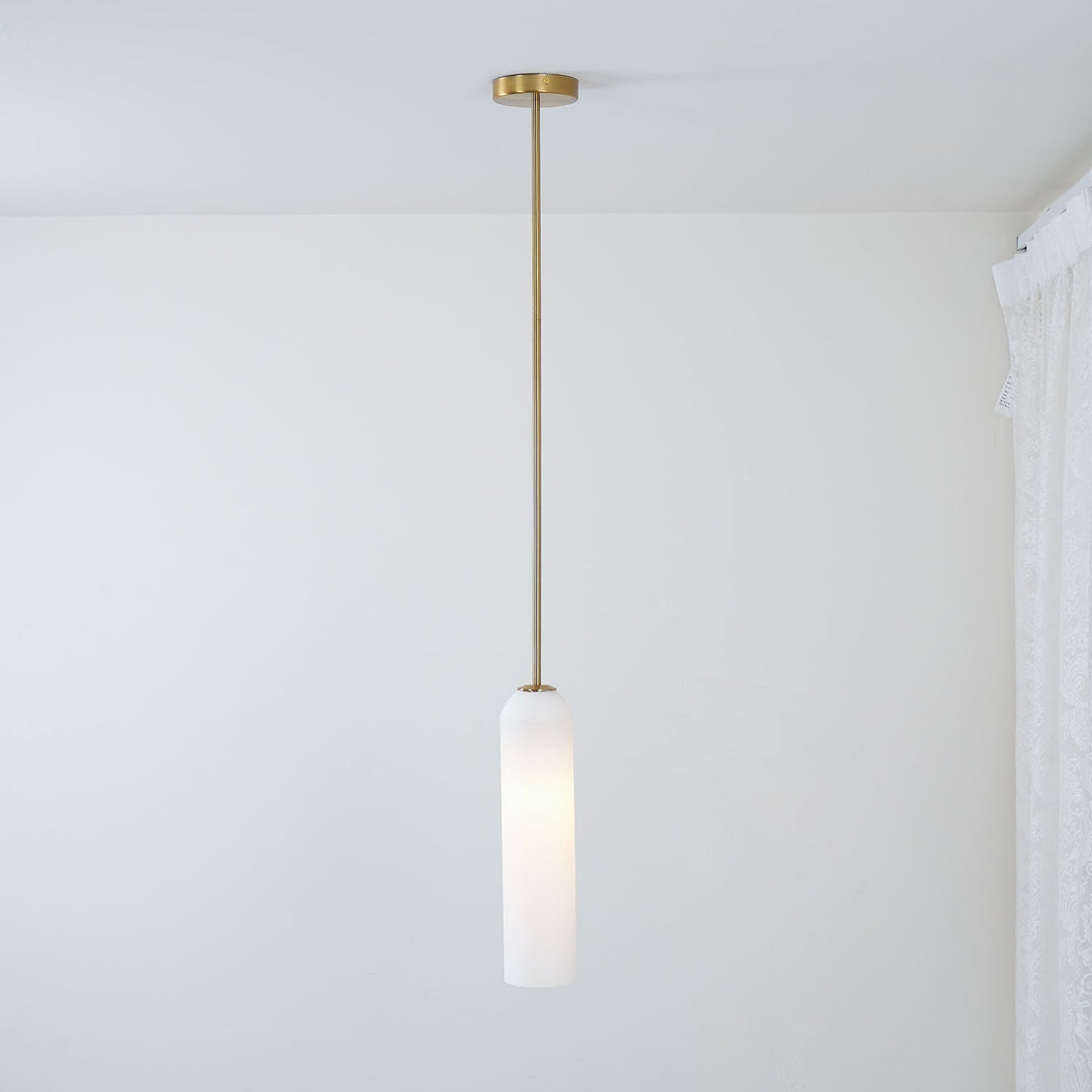 Lång Rörformad Glaspendellampa