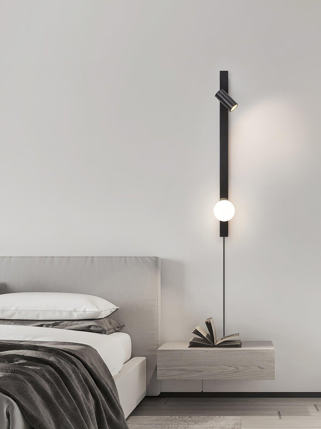 Lång Arm Vägglampa med Stickkontakt