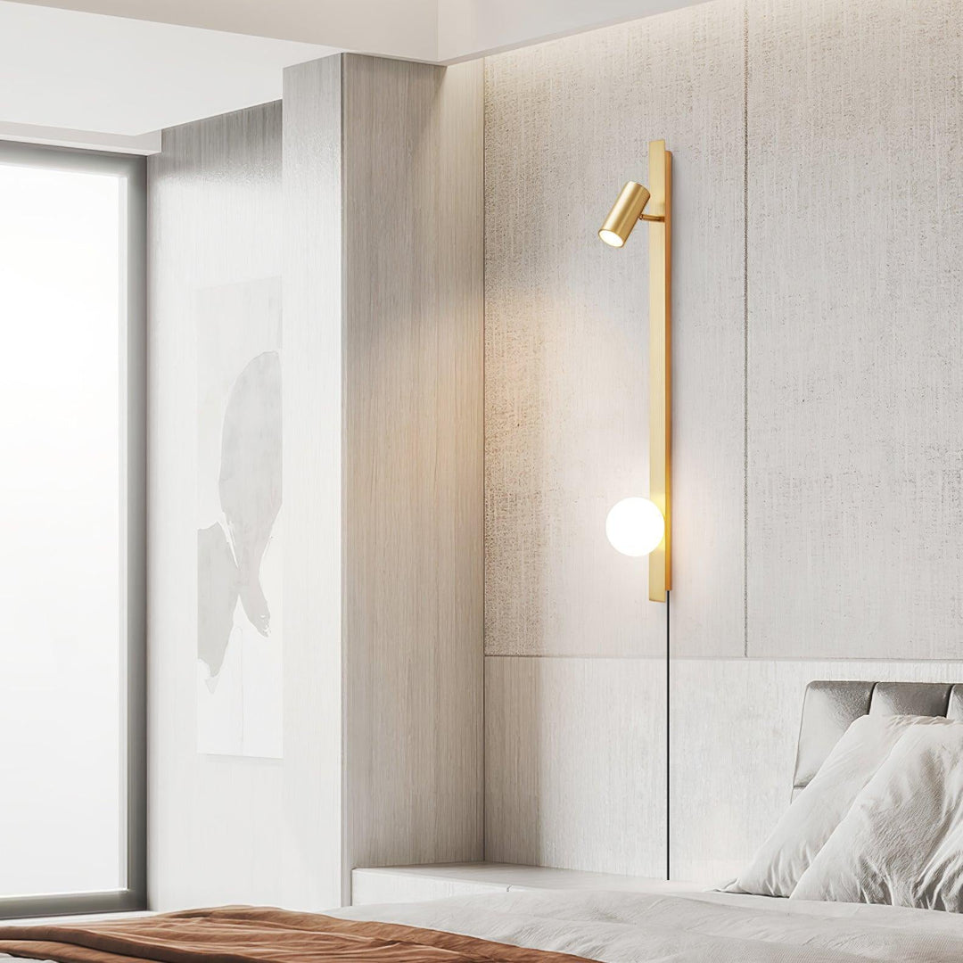 Lång Arm Vägglampa med Stickkontakt