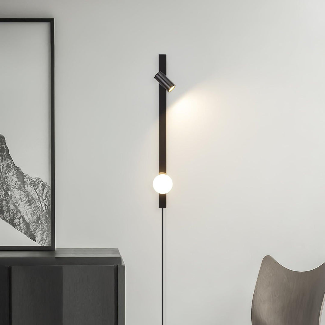 Lång Arm Vägglampa med Stickkontakt