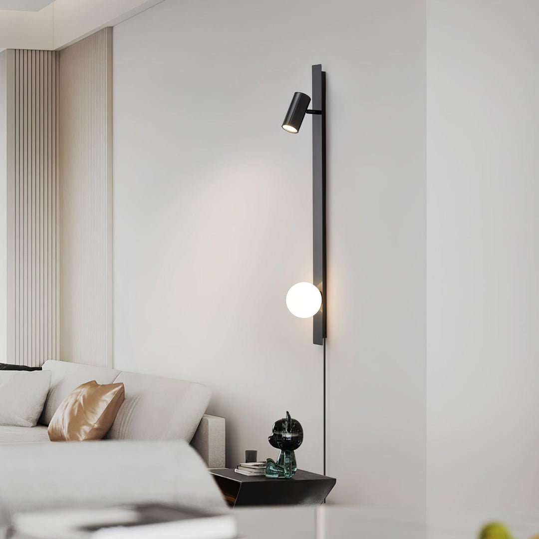 Lång Arm Vägglampa med Stickkontakt