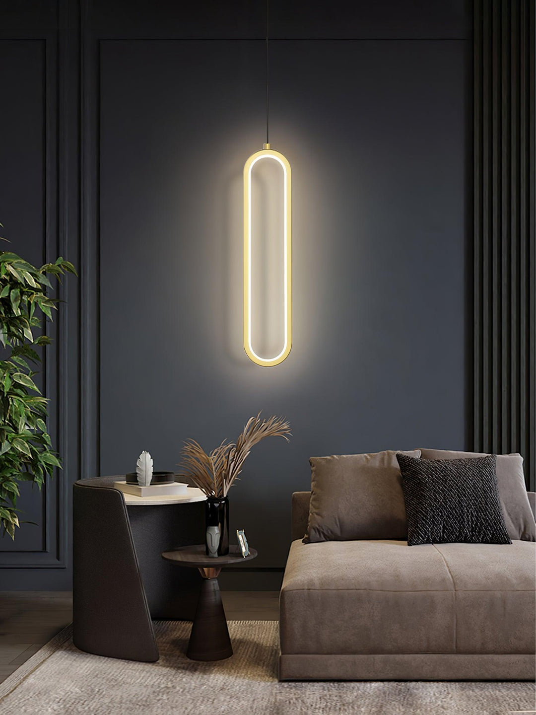 Lång Oval LED Hänglampa