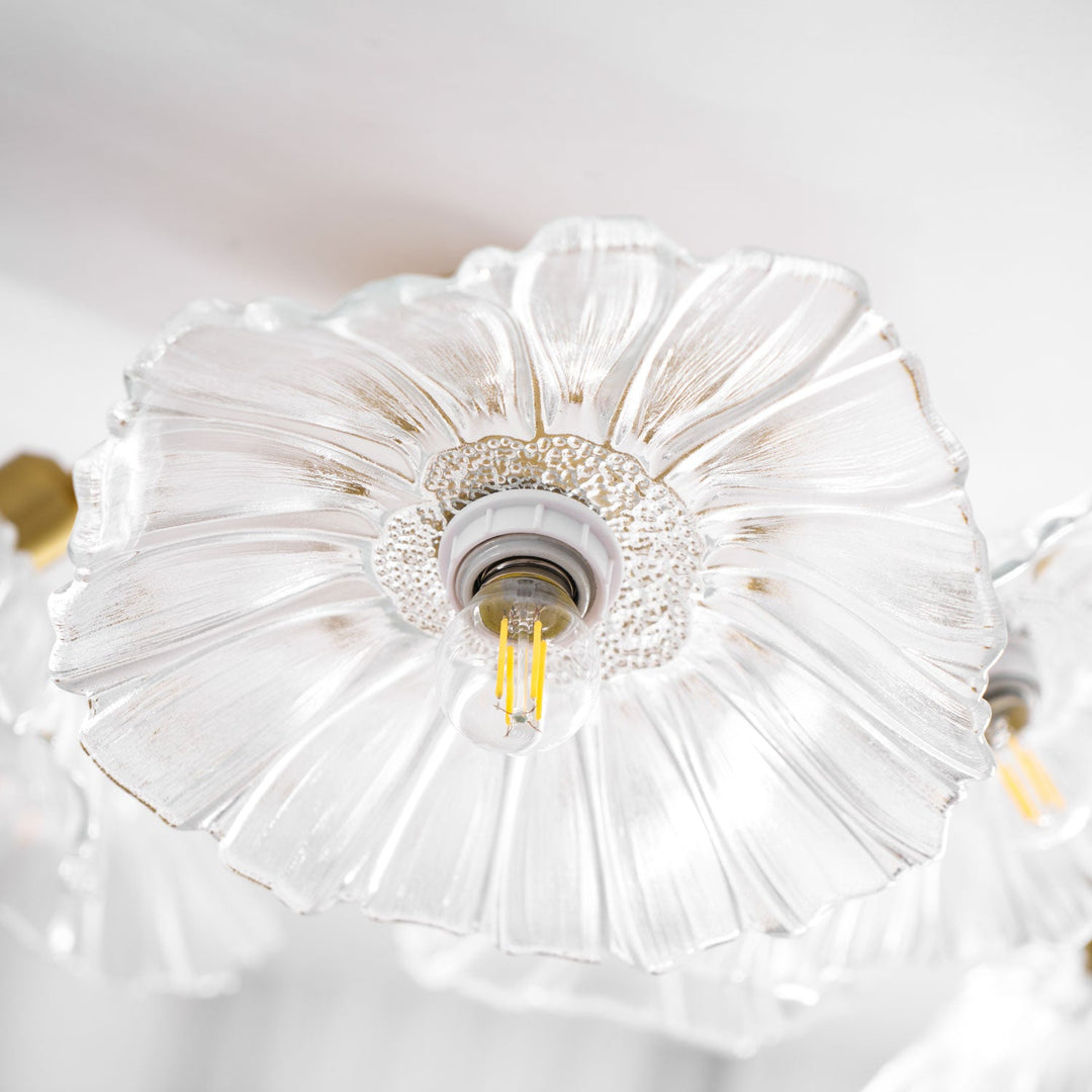 Lotus Leaf Glass Ceiling Lamp