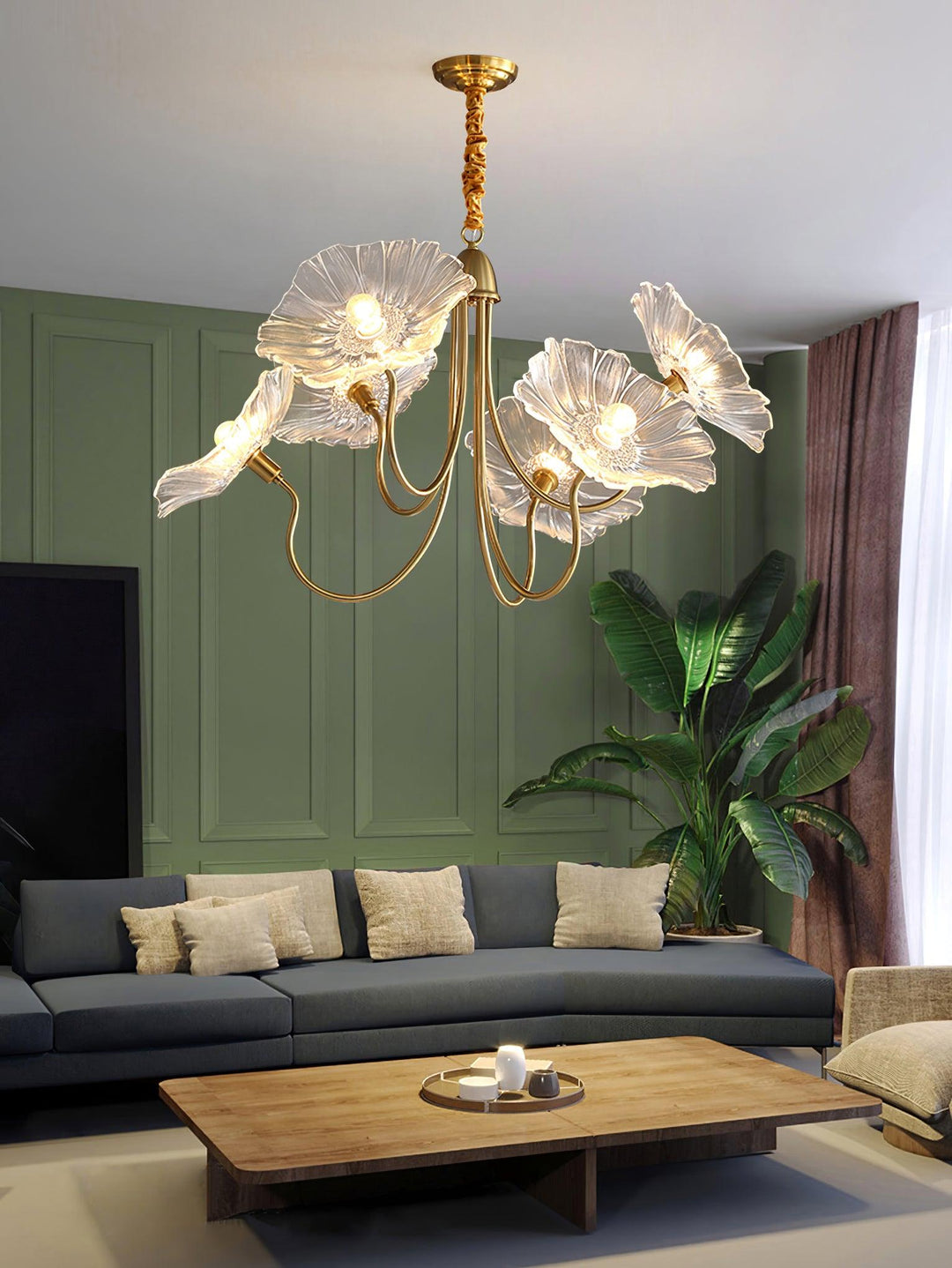 Lotusblad Glas Kandelaber