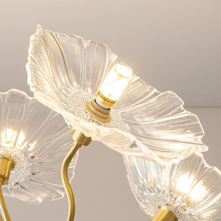 Lotusblad Glas Kandelaber