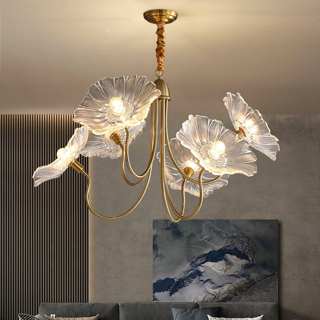 Lotusblad Glas Kandelaber