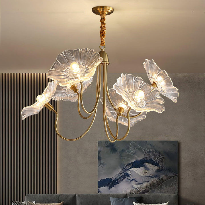 Lotusblad Glas Kandelaber