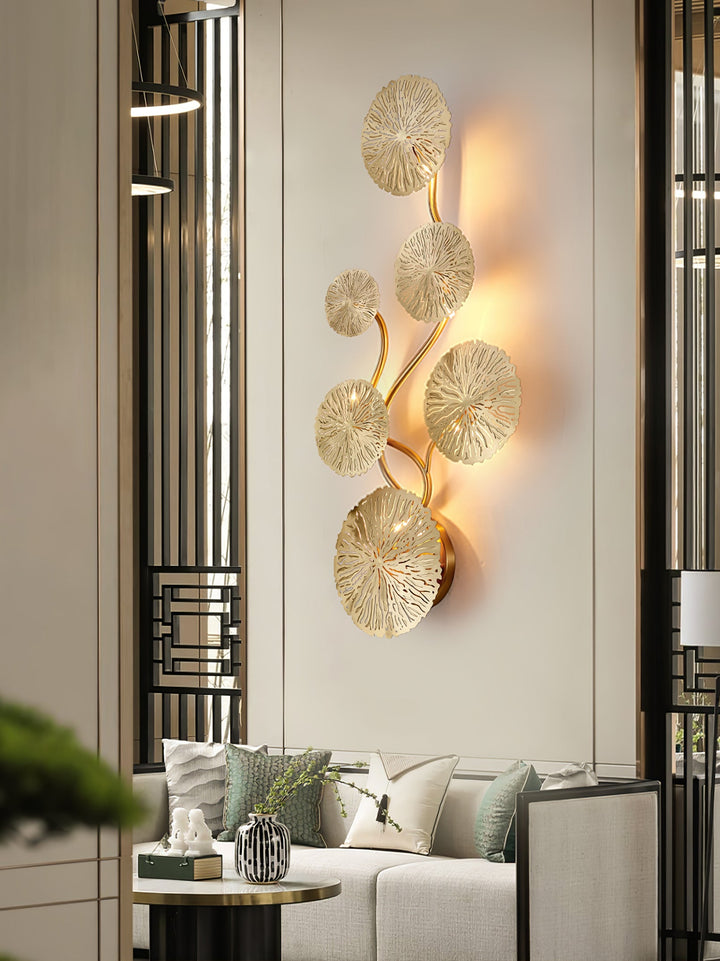 Lotusblad Vägglampa