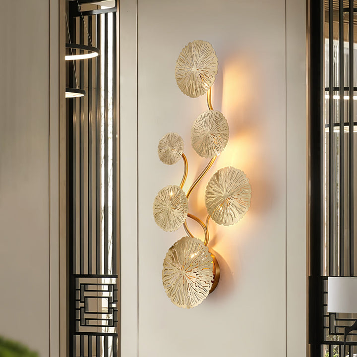 Lotusblad Vägglampa